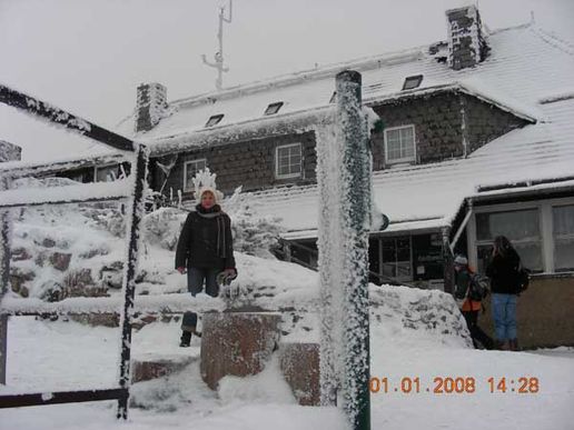 Auf dem Hochwald mit Hochwaldbaude   Foto Uwe Friedrich